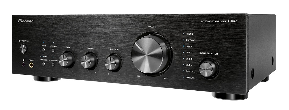 Pioneer A-40AE stereoförstärkare med DAC & RIAA-steg, svart