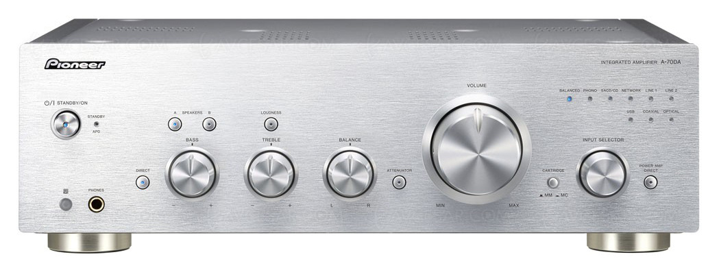 Pioneer A-70DA förstärkare med DAC & XLR, silver