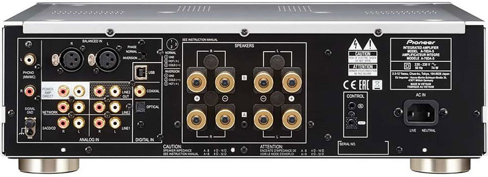 Pioneer A-70DA förstärkare med DAC & XLR, silver