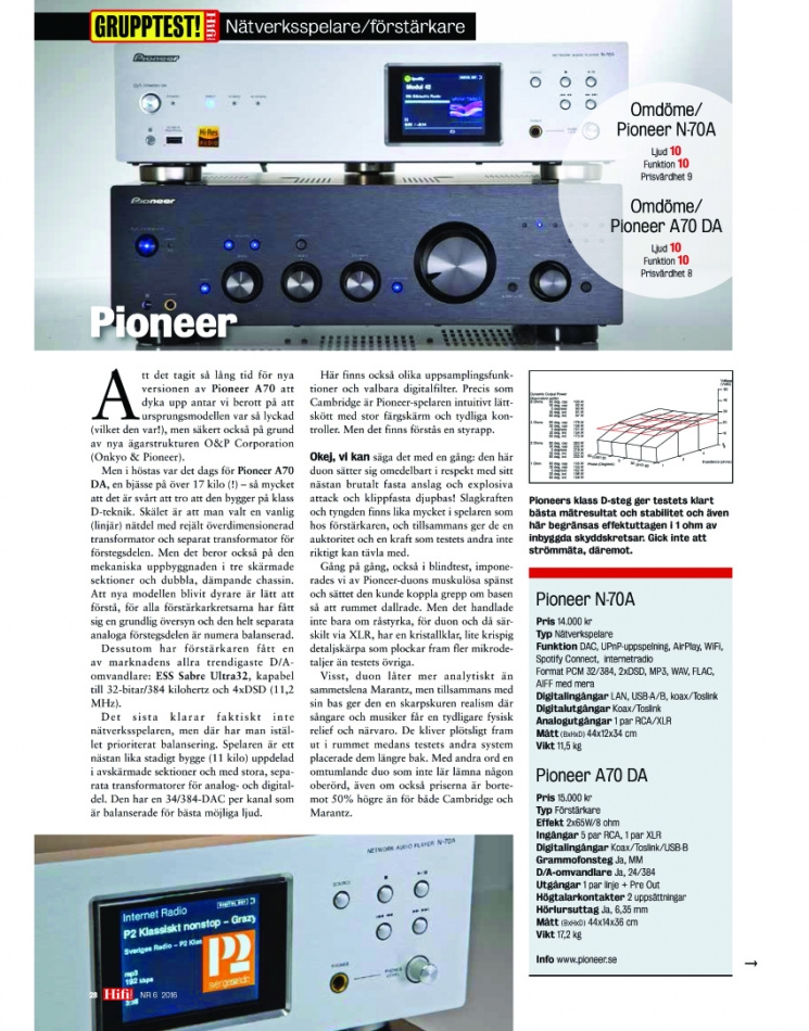 Pioneer A-70DA förstärkare med DAC & XLR, silver