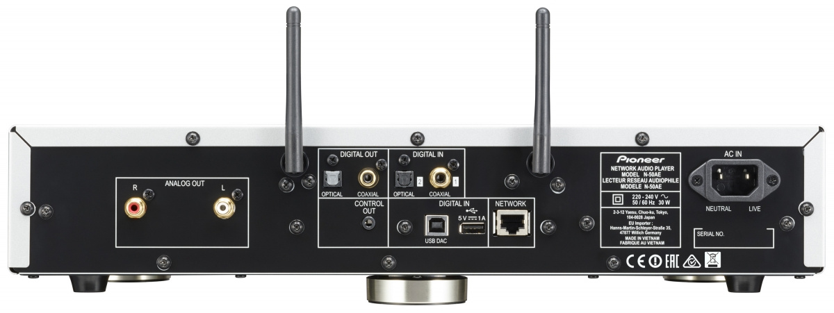 Pioneer N-50AE nätverksspelare, silver