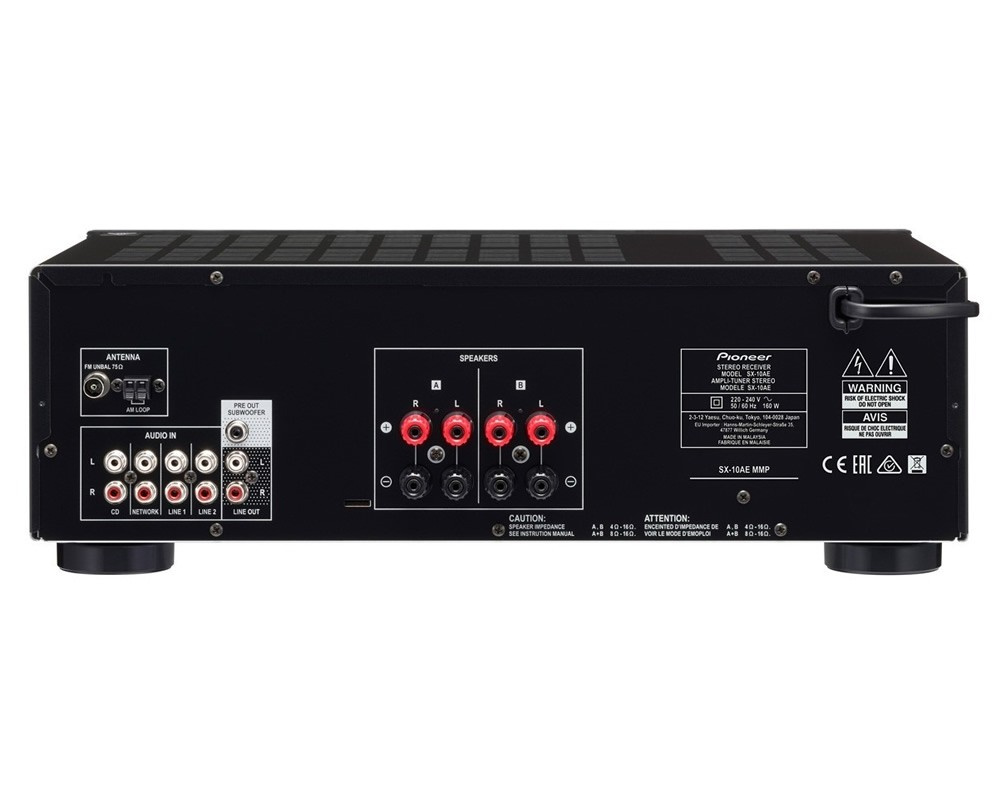 Pioneer SX-10AE stereoreceiver, svart