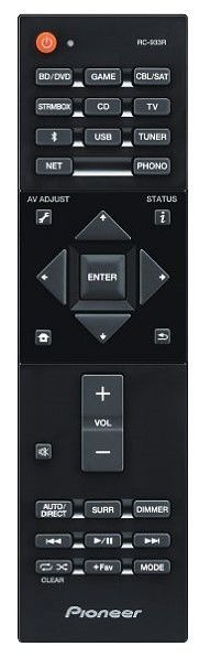 Pioneer SX-S30DAB receiver med HDMI, svart