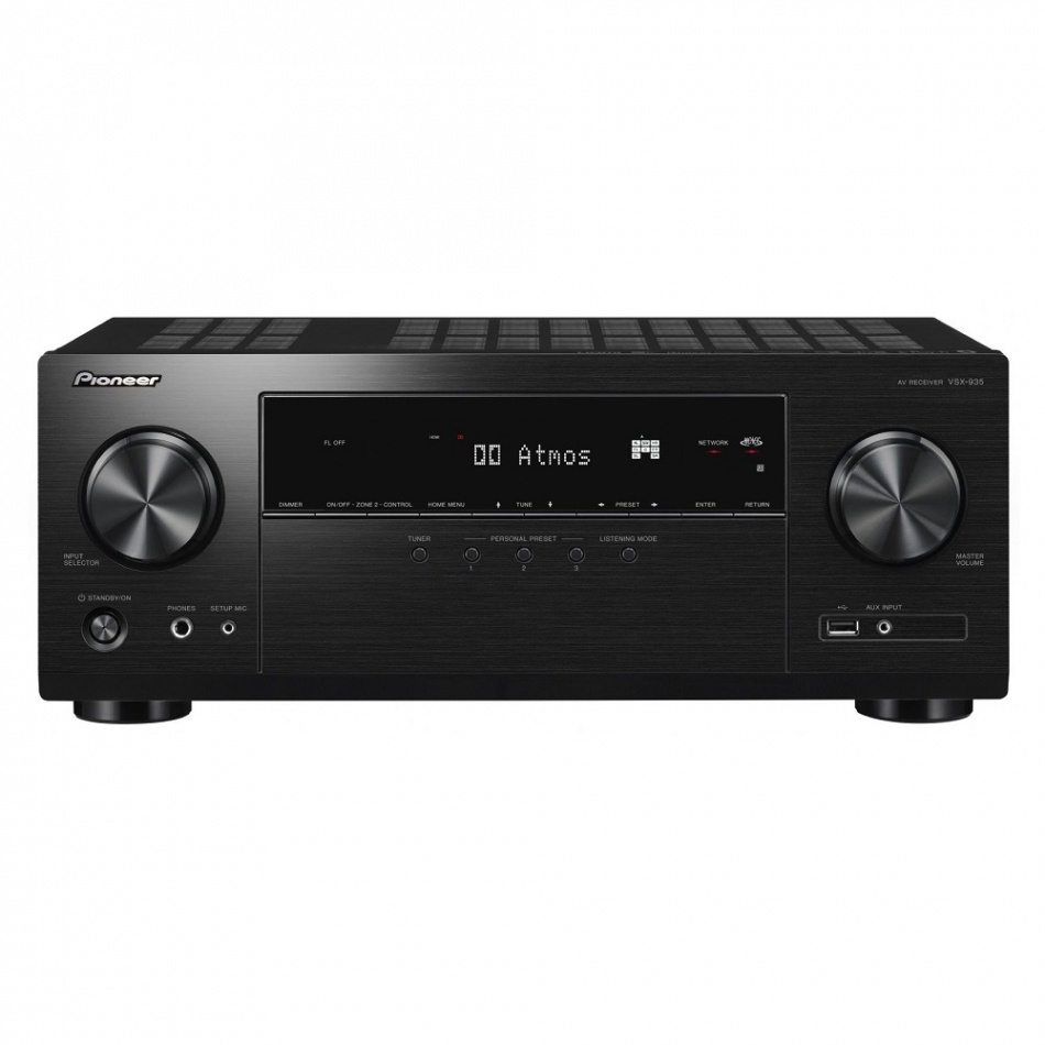 Pioneer VSX-935 hemmabioförstärkare med Dolby Atmos & HDMI 2.1, svart