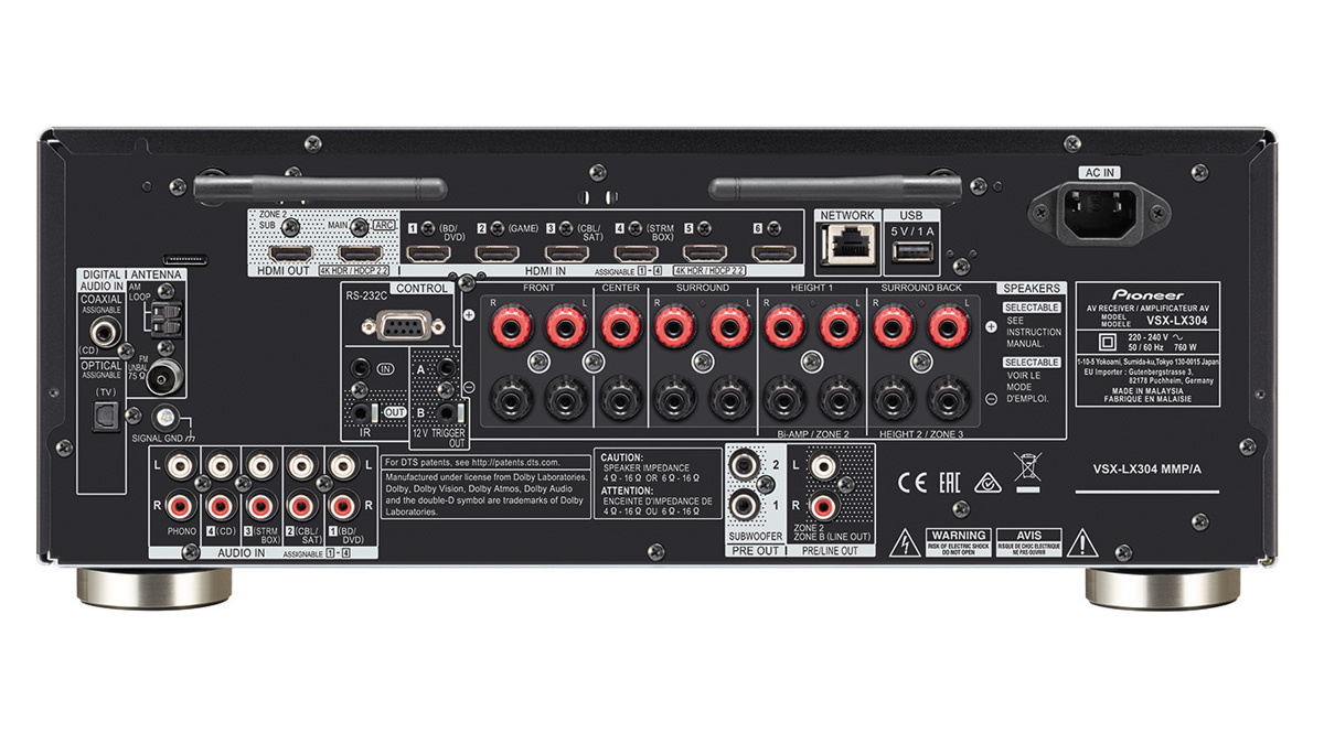 Pioneer VSX-LX304 hembioförstärkare, svart