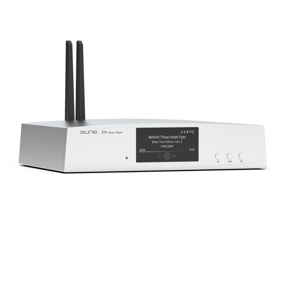 Aune S10N nätverksstreamer med Bluetooth, DAC & XLR, silver