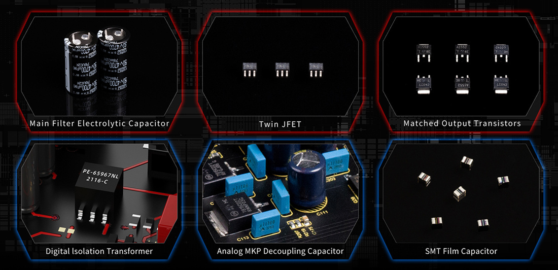 Aune S9c PRO BT hörlursförstärkare med XLR, DAC & Bluetooth, silver