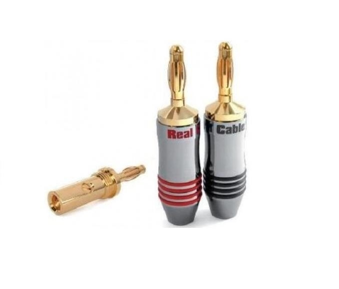 Real Cable B7210 bananpluggar, 4-pack