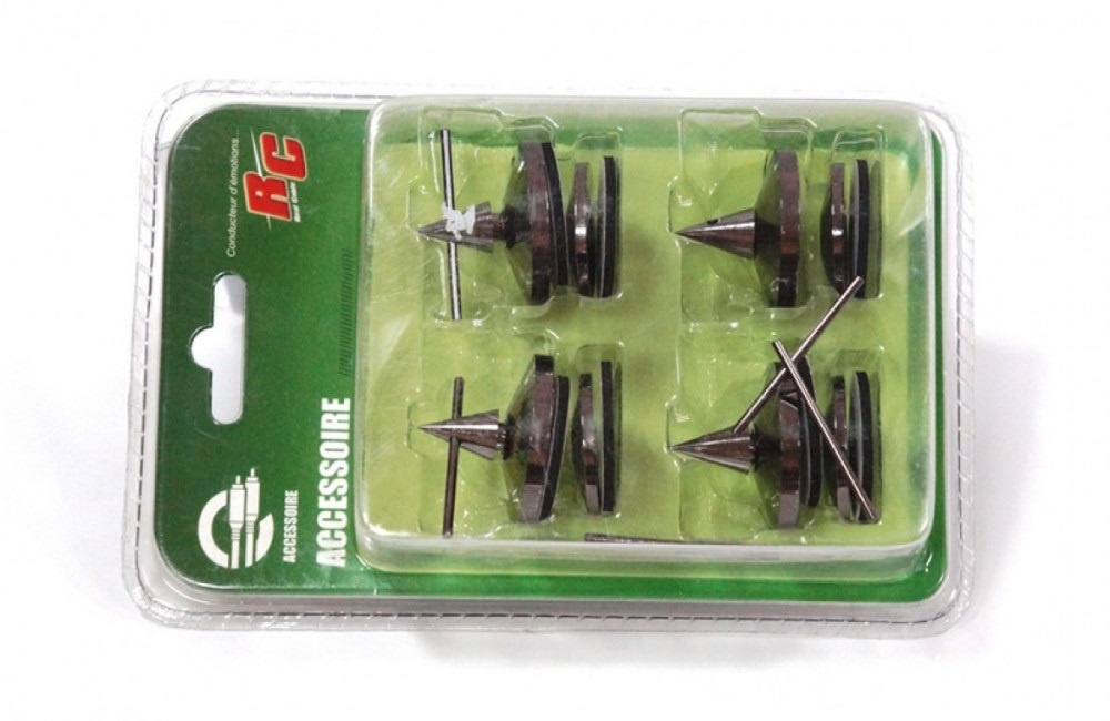 Real Cable C880 svarta spikes med med underlägg, 4-pack