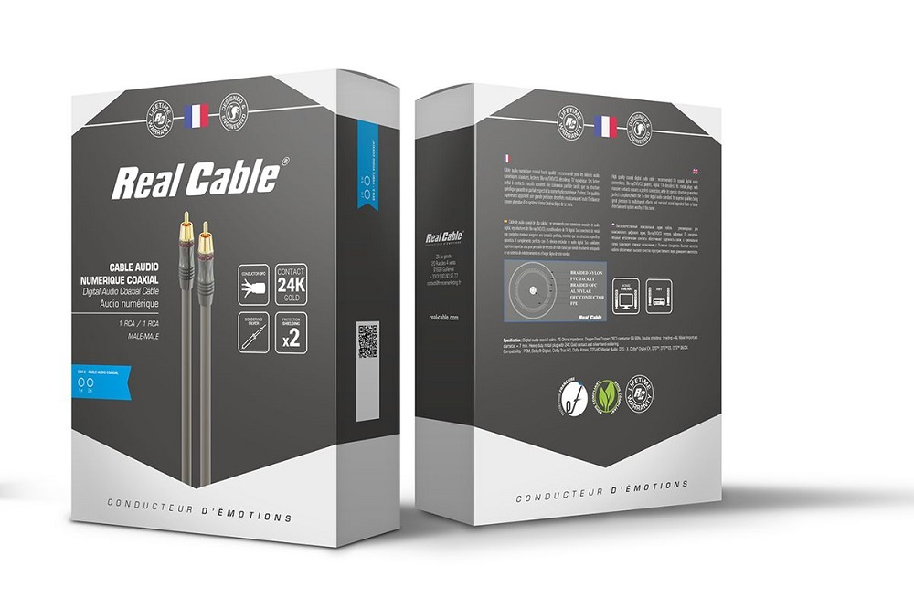 Real Cable EAN-2 Coaxial S/PDIF RCA ljudkabel