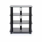 Norstone Epur 4, Hifi-rack med svart stomme och svart glas Norstone Epur 4, Hifi-rack med svart stomme och svart glas