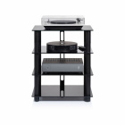Norstone Epur 4, Hifi-rack med svart stomme och svart glas Norstone Epur 4, Hifi-rack med svart stomme och svart glas