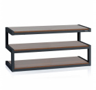 Norstone Esse AV, mediabänk svart stomme med hyllplan i valnöt Norstone Esse AV, mediabänk svart stomme med hyllplan i valnöt