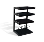 Norstone Esse Hifi Vinyl, svarta hyllor med vinylfack Norstone Esse Hifi Vinyl, svarta hyllor med vinylfack