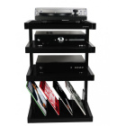 Norstone Esse Hifi Vinyl, svarta hyllor med vinylfack Norstone Esse Hifi Vinyl, svarta hyllor med vinylfack