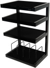 Norstone Esse Hifi Vinyl, svarta hyllor med vinylfack Norstone Esse Hifi Vinyl, svarta hyllor med vinylfack