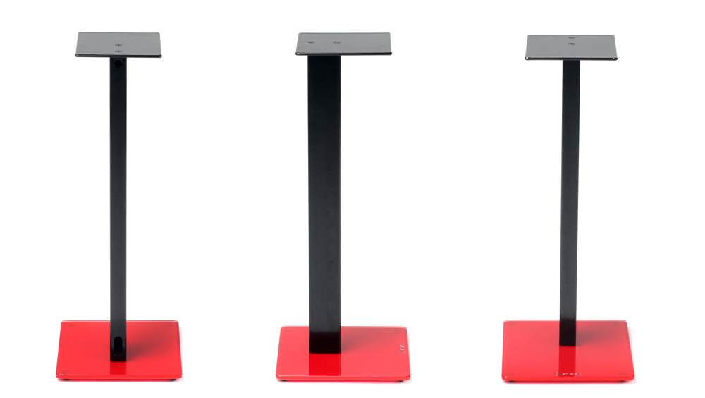 Norstone Esse Stand, högtalarstativ med röd fot 61 cm höga