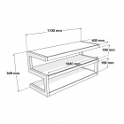 Norstone Esse AV, mediabänk vit stomme med hyllplan i ek Norstone Esse AV, mediabänk vit stomme med hyllplan i ek