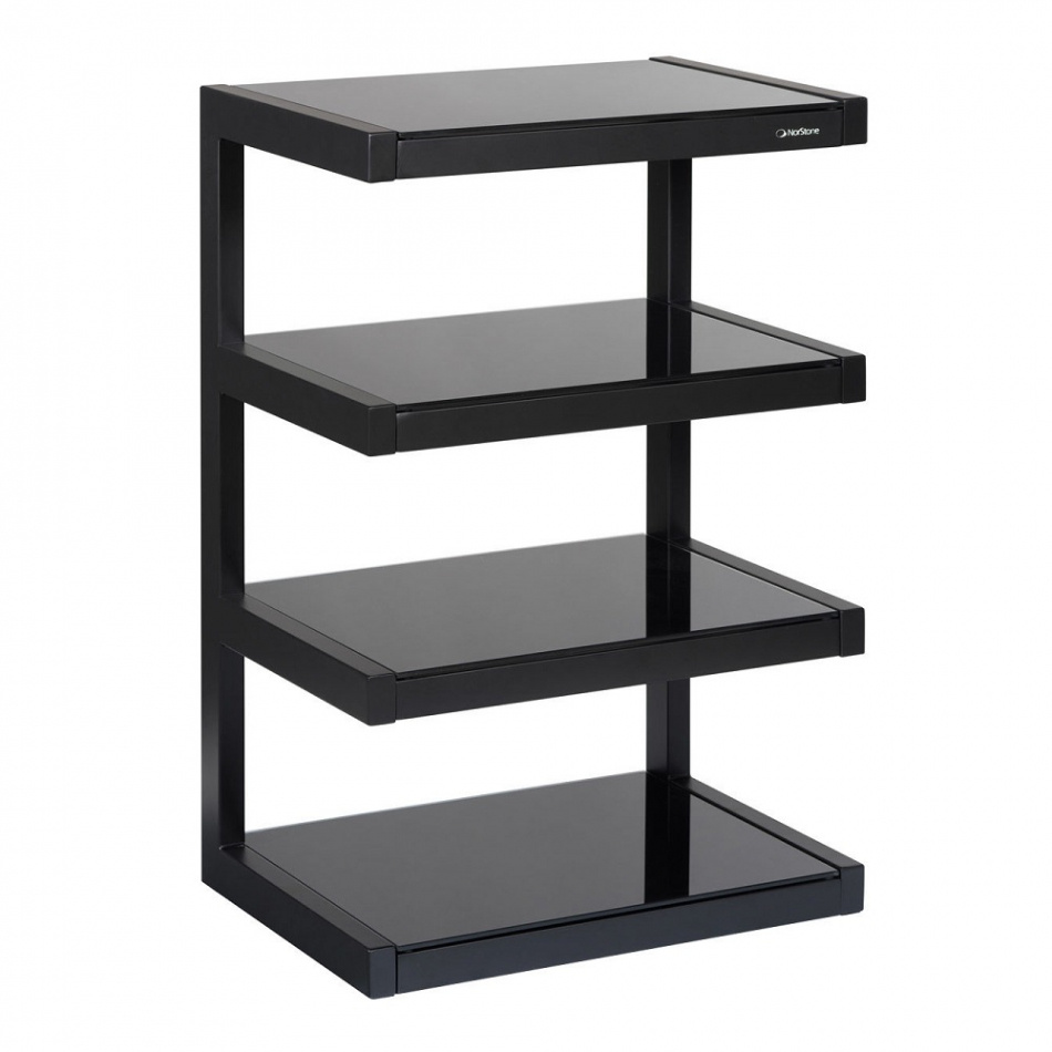 Norstone Esse Hifi, mattsvart med svarta hyllplan