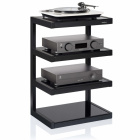 Norstone Esse Hifi, mattsvart med svarta hyllplan Norstone Esse Hifi, mattsvart med svarta hyllplan