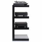 Norstone Esse Hifi, mattsvart med svarta hyllplan Norstone Esse Hifi, mattsvart med svarta hyllplan