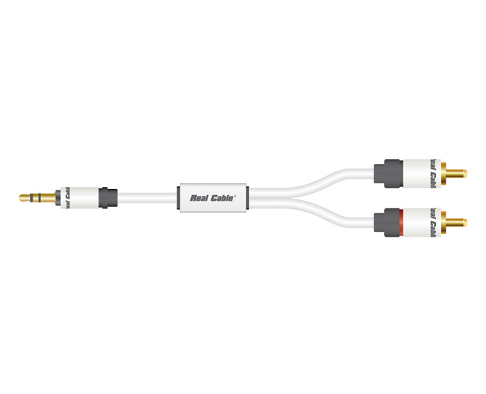 Real Cable Moniteur JRCA-1, 3.5mm-2RCA ljudkabel, 1.5 meter