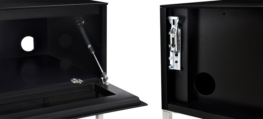 Norstone Khalm 100 mediabänk, pianosvart