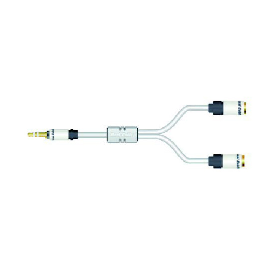 Real Cable Moniteur YJ35, Aux adapterkabel 3.5mm hane - 3.5mm honor, 0.2 meter