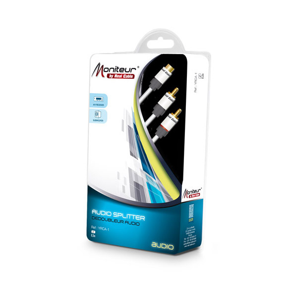 Real Cable Moniteur YRCA-1, subwoofer Y-kabel 1F-2M