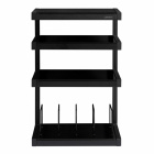 Norstone Esse Hifi Vinyl, mattsvart med svarta hyllor & vinylfack Norstone Esse Hifi Vinyl, mattsvart med svarta hyllor & vinylfack