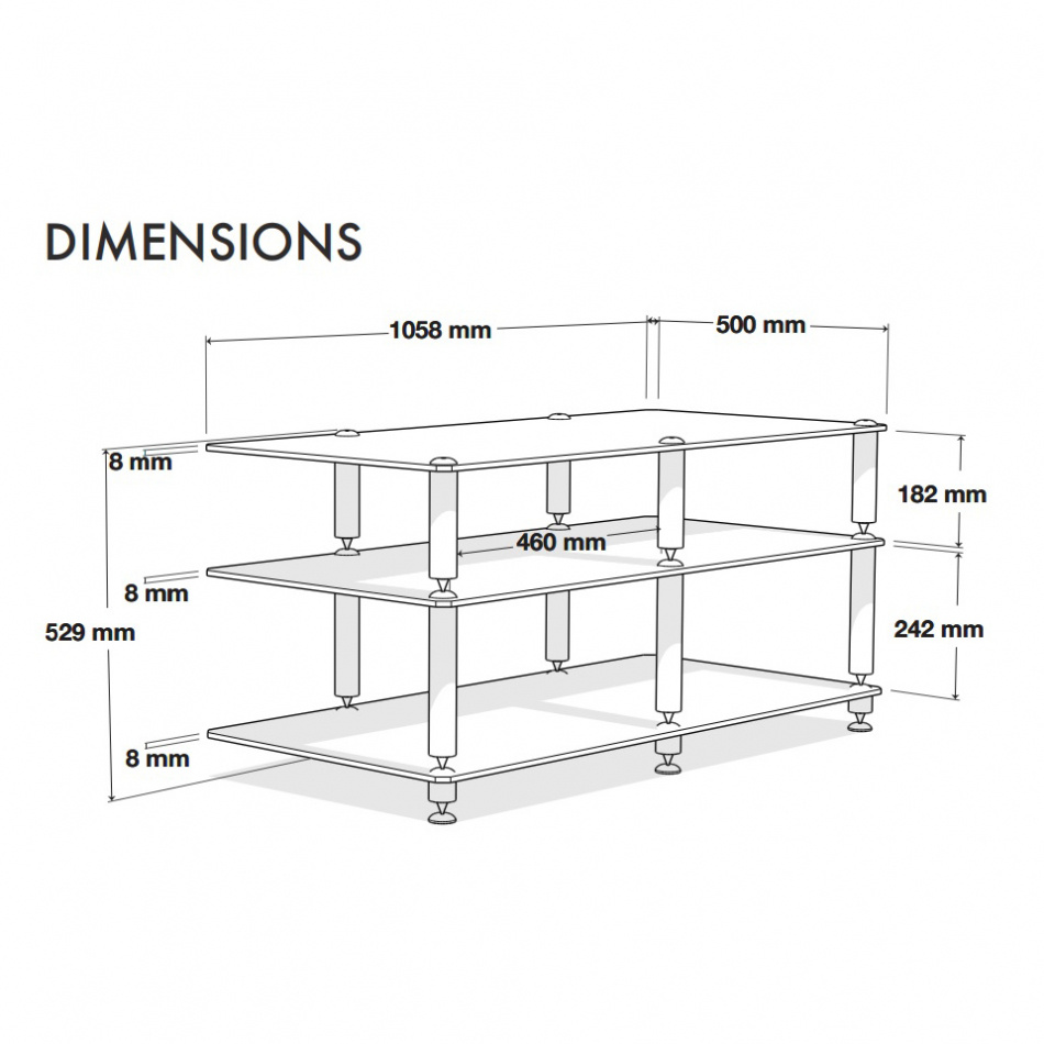 Norstone Bergen AV 2, TV/media-bänk mattsvart
