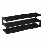 Norstone Esse 140 AV, mediabänk mattsvart med svarta hyllplan Norstone Esse 140 AV, mediabänk mattsvart med svarta hyllplan