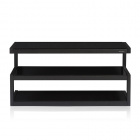 Norstone Esse AV, mediabänk mattsvart med svarta glashyllor Norstone Esse AV, mediabänk mattsvart med svarta glashyllor