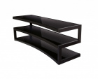 Norstone Esse Curve TV-bänk, mattsvart stomme med svarta hyllor Norstone Esse Curve TV-bänk, mattsvart stomme med svarta hyllor