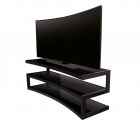 Norstone Esse Curve TV-bänk, mattsvart stomme med svarta hyllor Norstone Esse Curve TV-bänk, mattsvart stomme med svarta hyllor