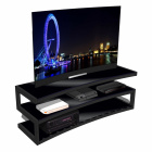 Norstone Esse Curve TV-bänk, mattsvart stomme med svarta hyllor Norstone Esse Curve TV-bänk, mattsvart stomme med svarta hyllor