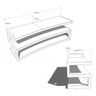 Norstone Esse Curve TV-bänk, mattsvart stomme med svarta hyllor Norstone Esse Curve TV-bänk, mattsvart stomme med svarta hyllor