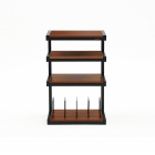 Norstone Esse Hifi Vinyl, mattsvart med valnötshyllor & vinylfack Norstone Esse Hifi Vinyl, mattsvart med valnötshyllor & vinylfack