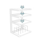 Norstone Esse Hifi Vinyl, mattsvart med valnötshyllor & vinylfack Norstone Esse Hifi Vinyl, mattsvart med valnötshyllor & vinylfack