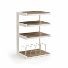 Norstone Esse Hifi Vinyl, mattvit med ekhyllor & vinylfack Norstone Esse Hifi Vinyl, mattvit med ekhyllor & vinylfack