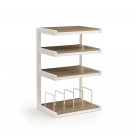 Norstone Esse Hifi Vinyl, mattvit med ekhyllor & vinylfack Norstone Esse Hifi Vinyl, mattvit med ekhyllor & vinylfack