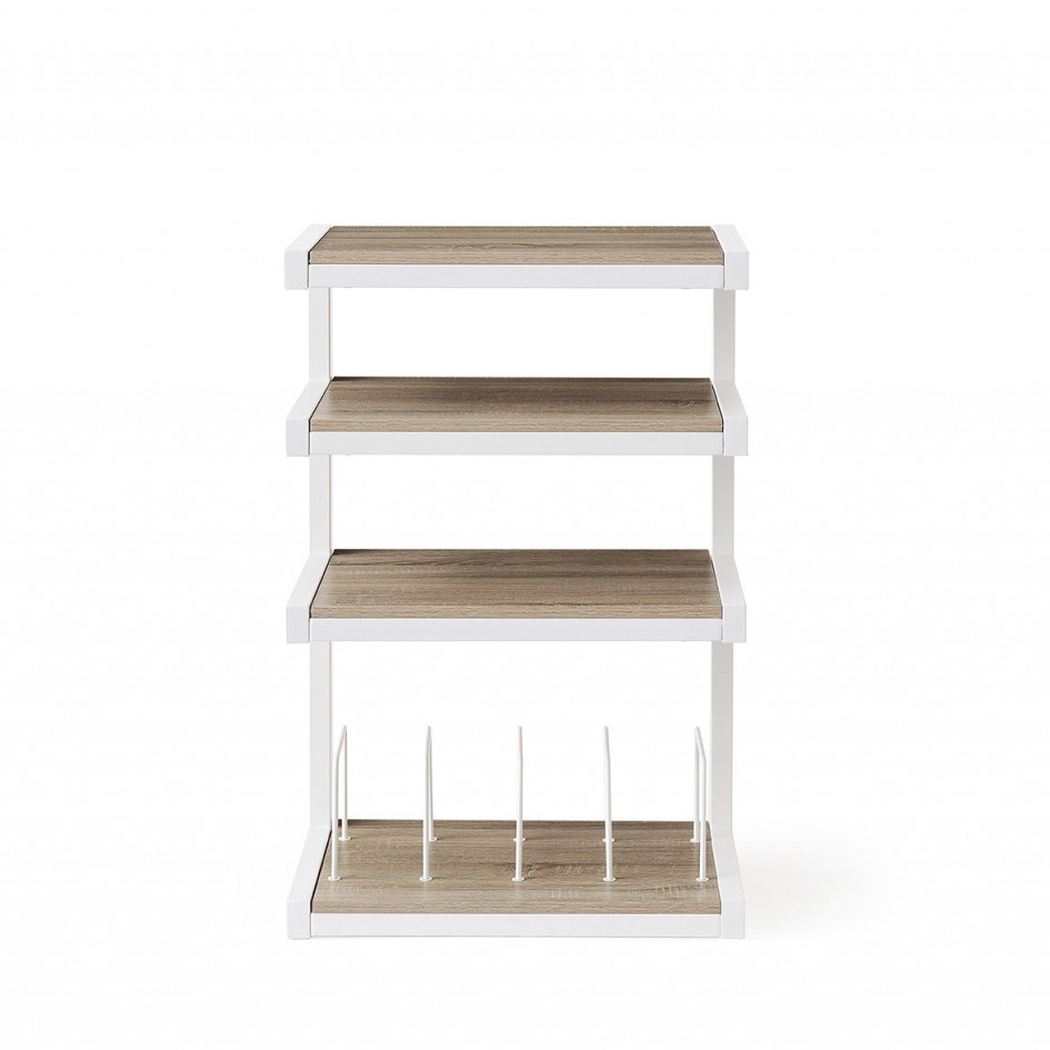 Norstone Esse Hifi Vinyl, mattvit med ekhyllor & vinylfack