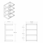 Norstone Esse Hifi, mattsvart med röda hyllplan Norstone Esse Hifi, mattsvart med röda hyllplan