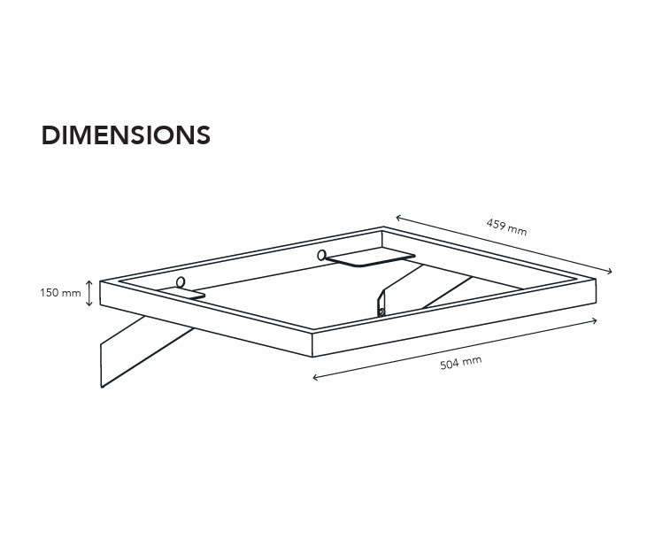 NorStone Esse WS vägghylla för skivspelare & elektronik, svart