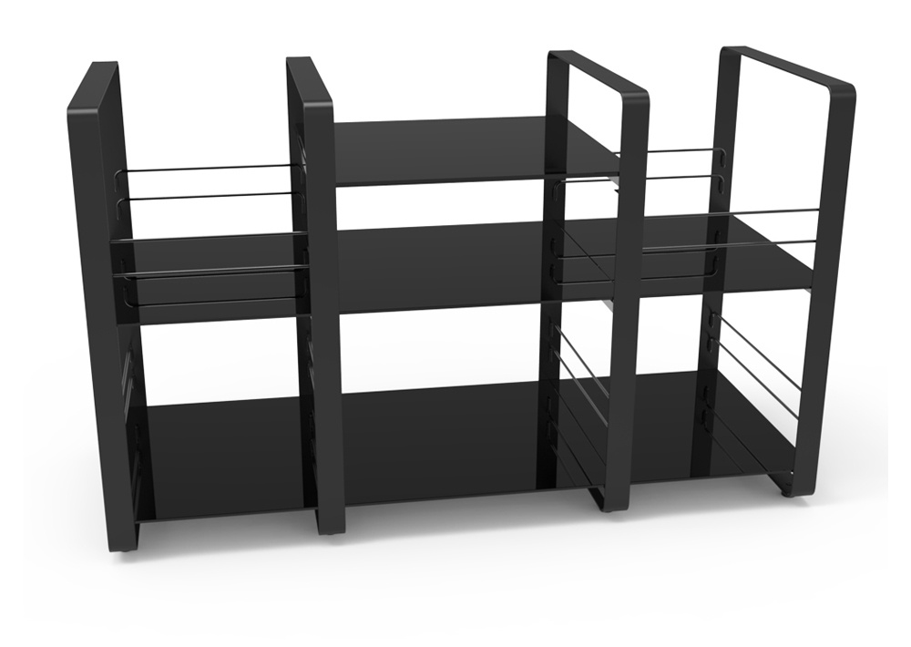 Norstone Loft Central, svart med svarta hyllplan