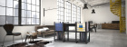 Norstone Loft Central, svart med valnöt hyllplan Norstone Loft Central, svart med valnöt hyllplan