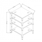 Norstone Slender Hifi stereorack, Gunmetal Grey Norstone Slender Hifi stereorack, Gunmetal Grey