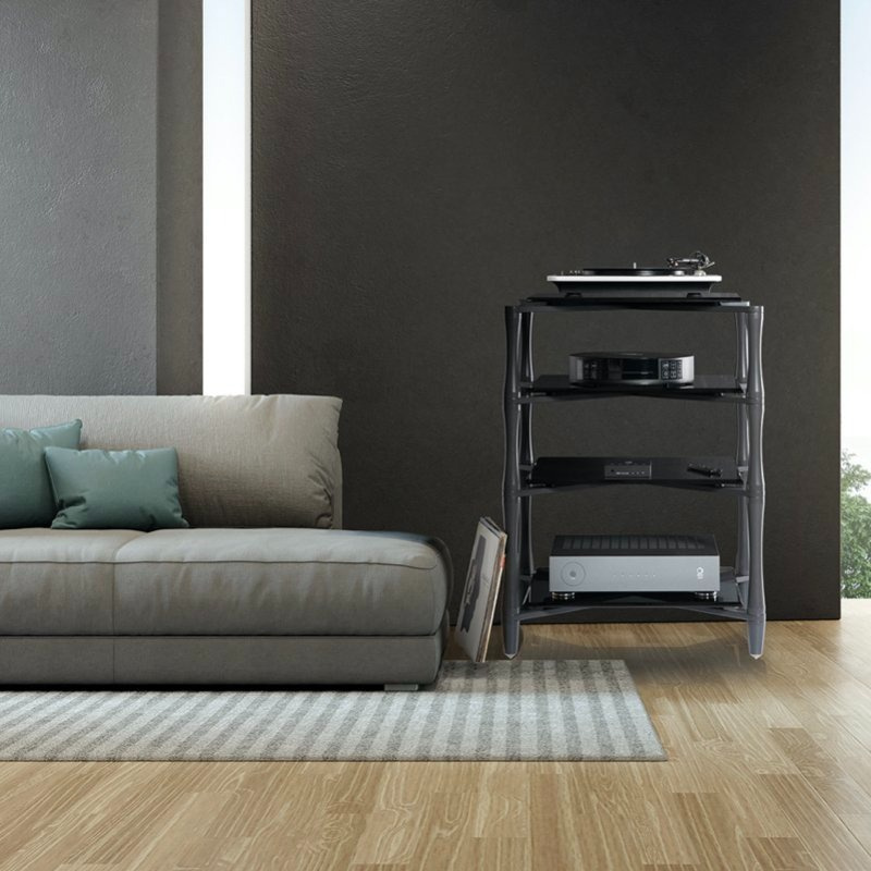 Norstone Slender Hifi stereorack, Gunmetal Grey