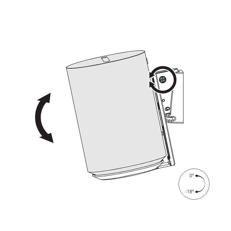 Norstone Sonos Era 100 WM tiltbart väggfäste , vitt styck