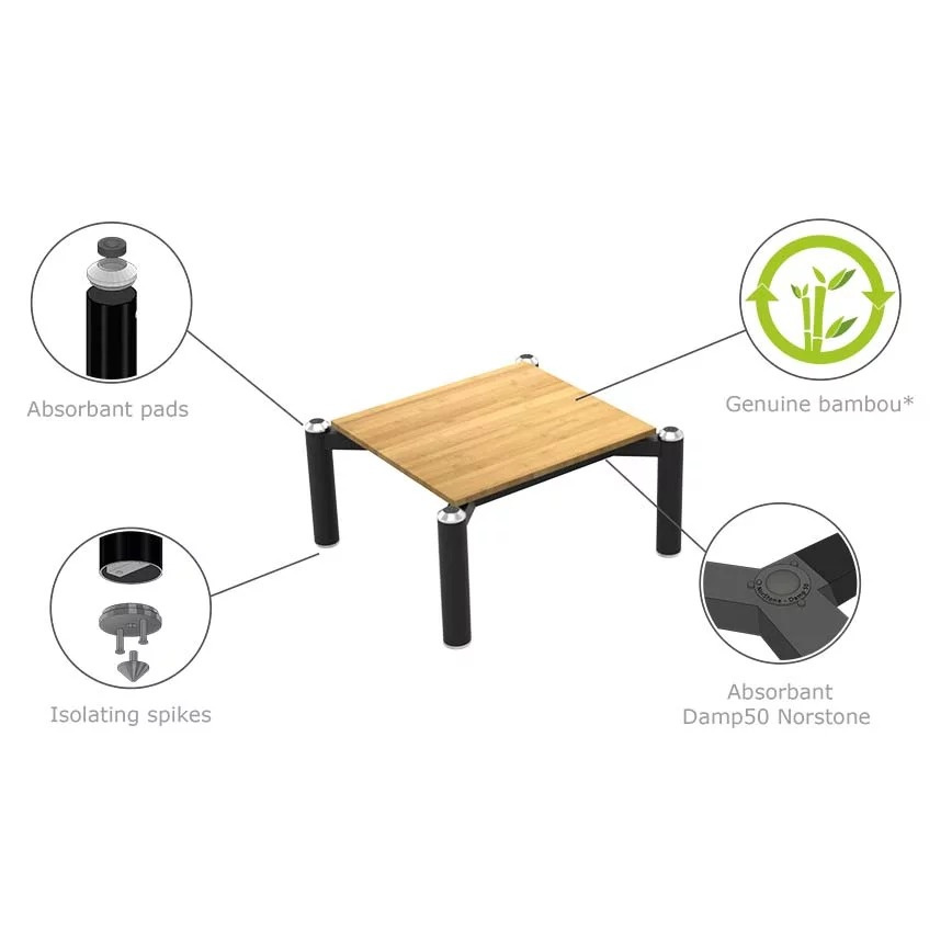 Norstone Spider Base bottenhylla, bamboo